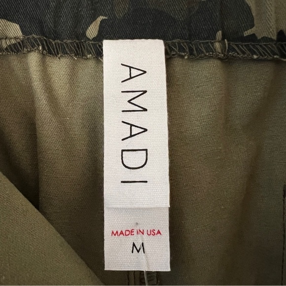 Anthropologie Amadi Green Floral Camo 100% Cotton Trousers NWT - Picture 11 of 14